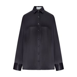 The Nina Studio Women Oversized Silk Shirt With Vertical Back Opening